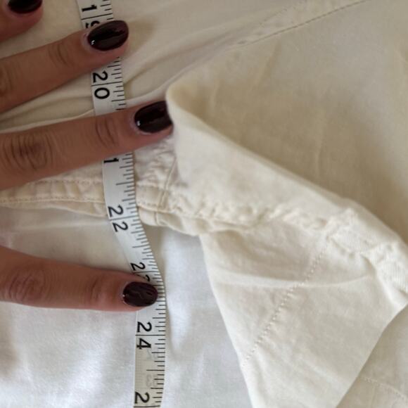 Banana Republic Mens 100% Cotton Cream Shirt Button Up Top Size Large Slim Fit - Picture 11 of 11